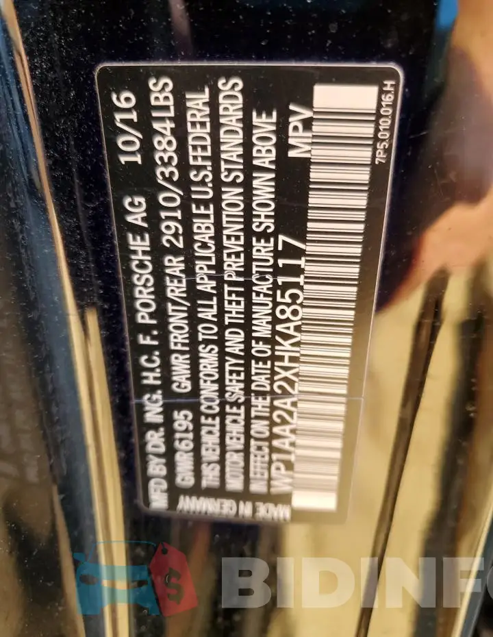 WP1AA2A2XHKA85117 Photo# 13