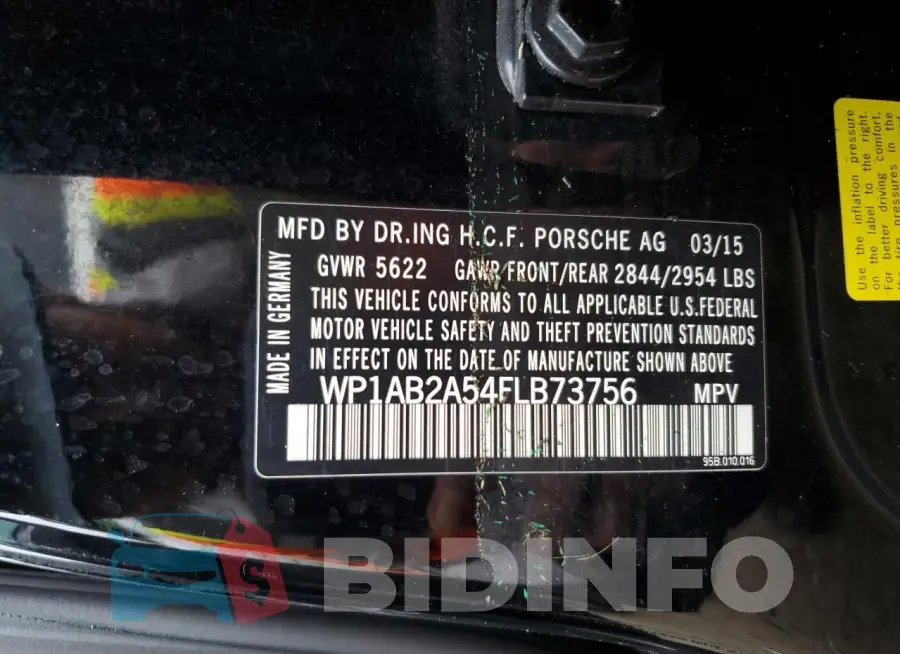 WP1AB2A54FLB73756 Photo# 14