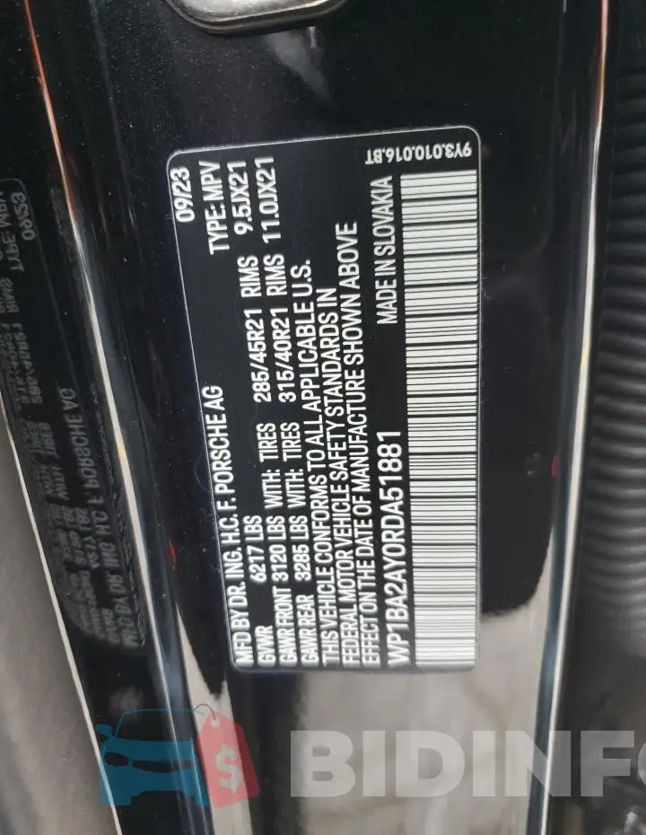 WP1BA2AY0RDA51881 Photo# 14