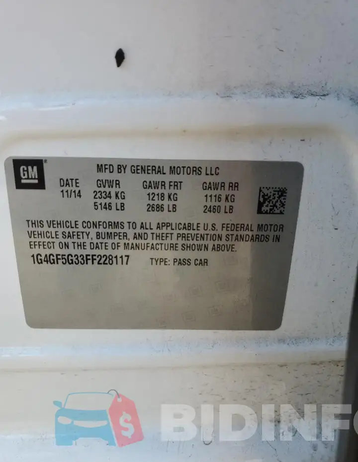 1G4GF5G33FF228117 Photo# 12