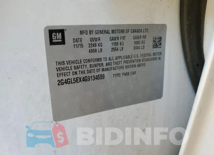 2G4GL5EX4G9134689 Photo# 12