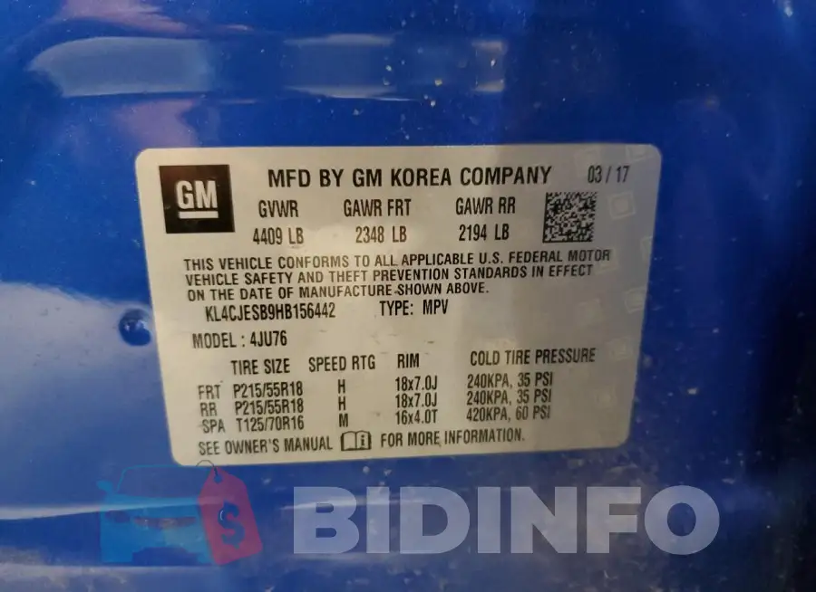 KL4CJESB9HB156442 Photo# 13