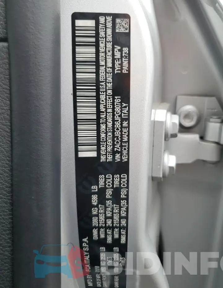 ZACCJBCB6JPG80761 Photo# 13