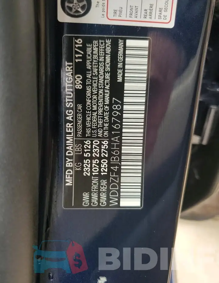 WDDZF4JB6HA167987 Photo# 13
