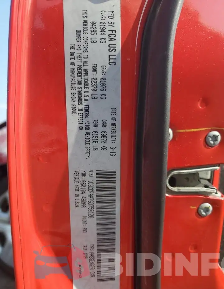 1C3CDFAA7GD750126 Photo# 12