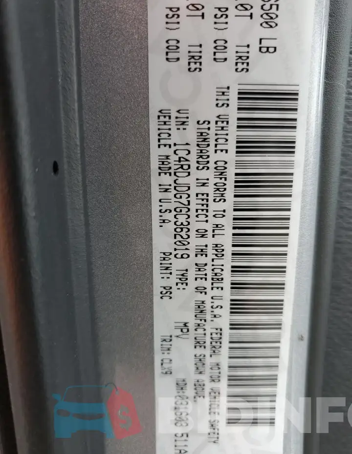 1C4RDJDG7GC362019 Photo# 13