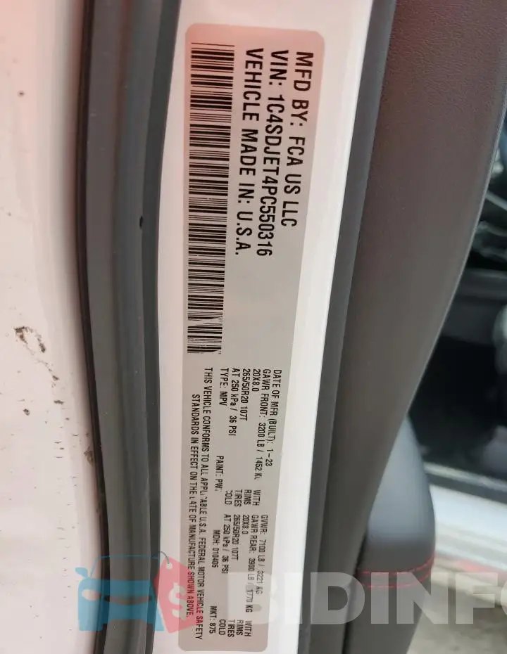 1C4SDJET4PC550316 Photo# 13