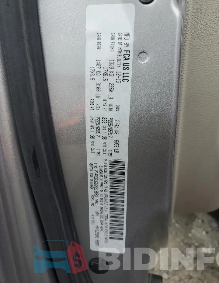 2C4RDGBG1GR218883 Photo# 13