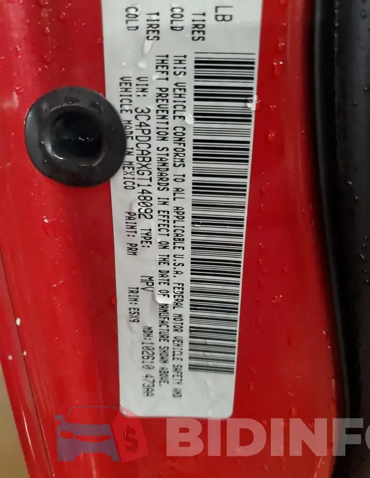 3C4PDCABXGT148092 Photo# 13