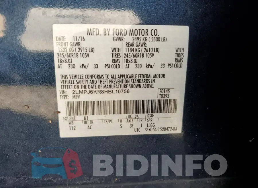 2LMPJ6KR8HBL10756 Photo# 14
