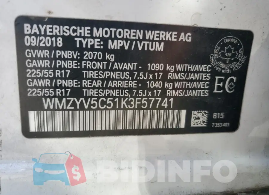 WMZYV5C51K3F57741 Photo# 12