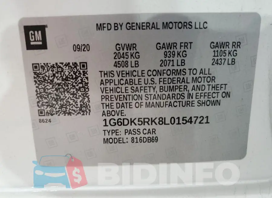 1G6DK5RK8L0154721 Photo# 12