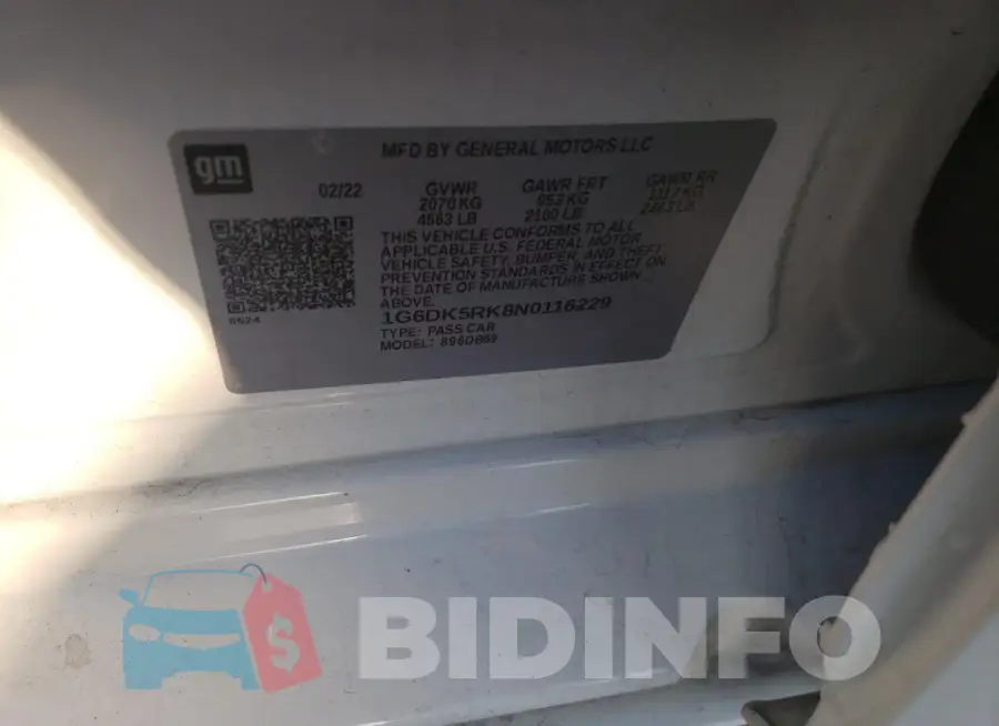 1G6DK5RK8N0116229 Photo# 12