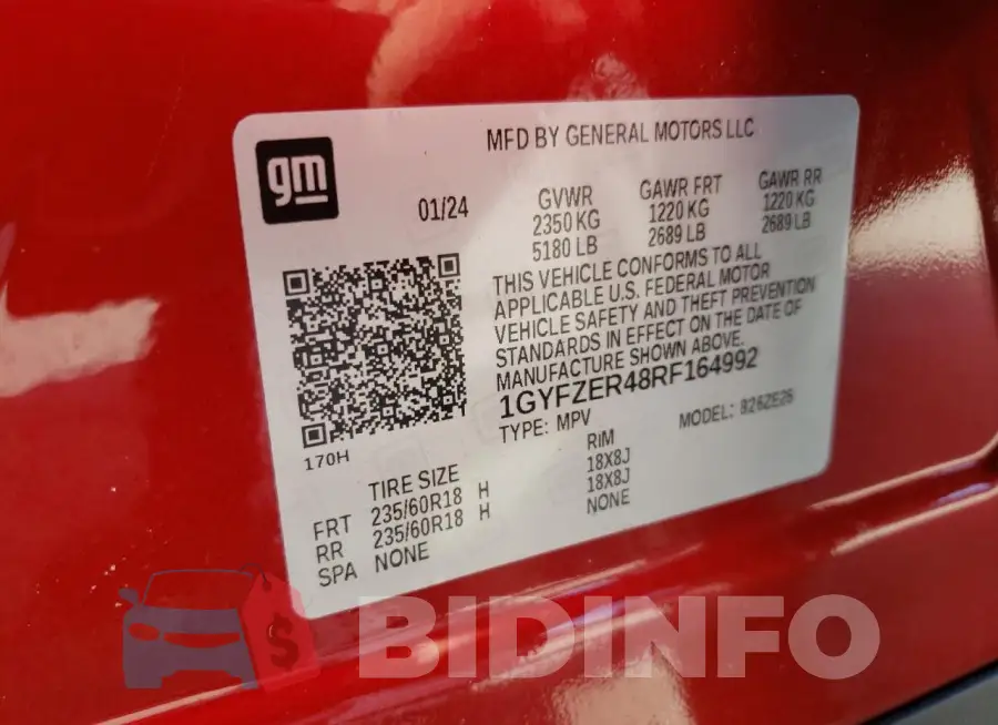 1GYFZER48RF164992 Photo# 13