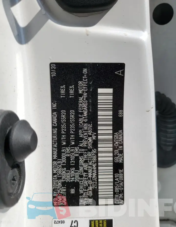 2T2JZMAA4MC188795 Photo# 13