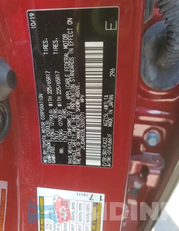 JTJDARDZ8L5009271 Photo# 12