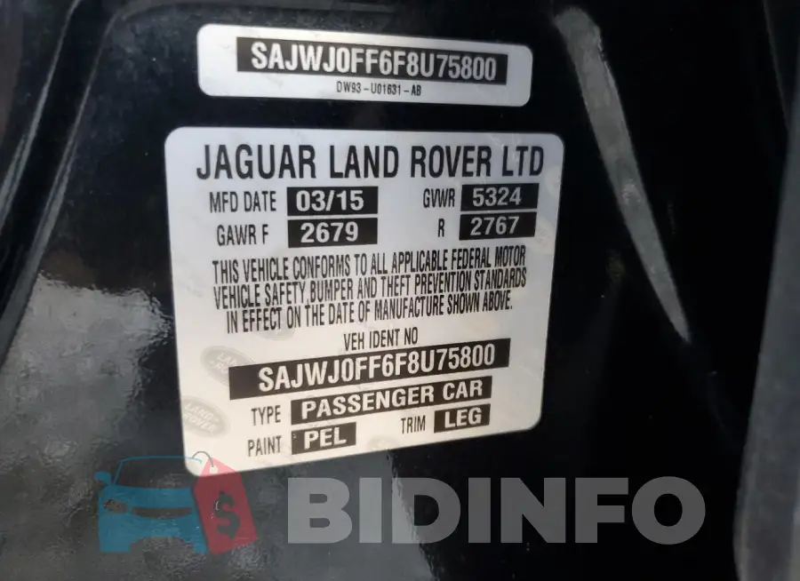 SAJWJ0FF6F8U75800 Photo# 12