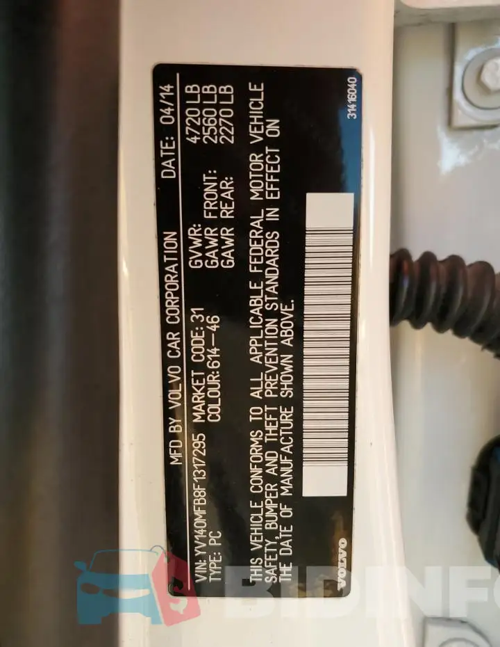 YV140MFB8F1317295 Photo# 12