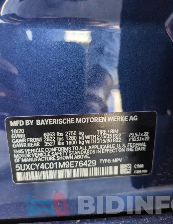 5UXCY4C01M9E76429 Photo# 14