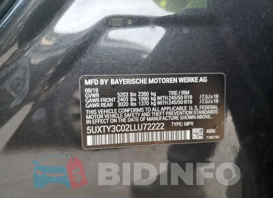 5UXTY3C02LLU72222 Photo# 13