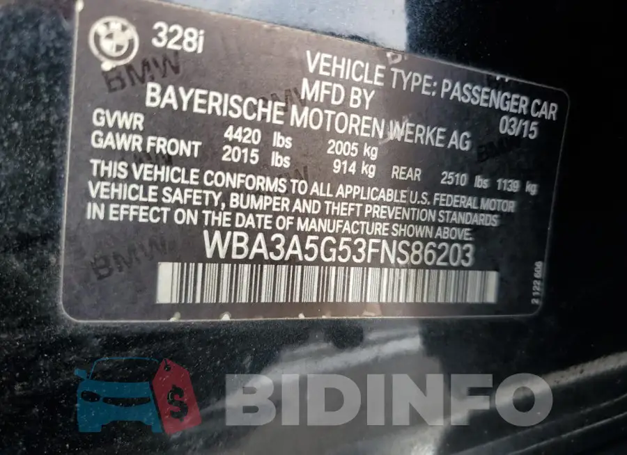 WBA3A5G53FNS86203 Photo# 12