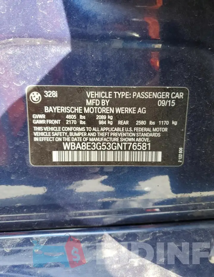 WBA8E3G53GNT76581 Photo# 12