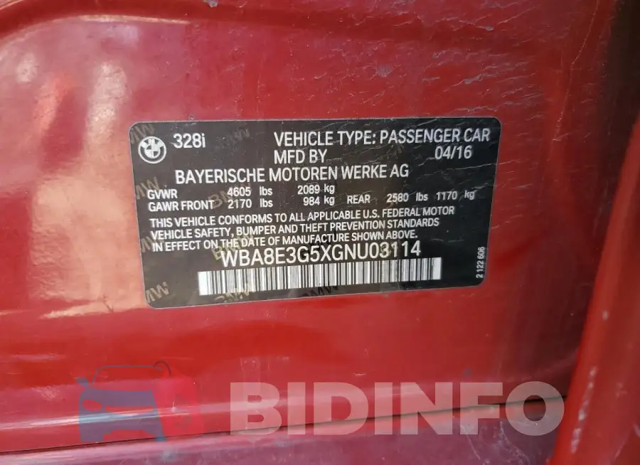 WBA8E3G5XGNU03114 Photo# 12