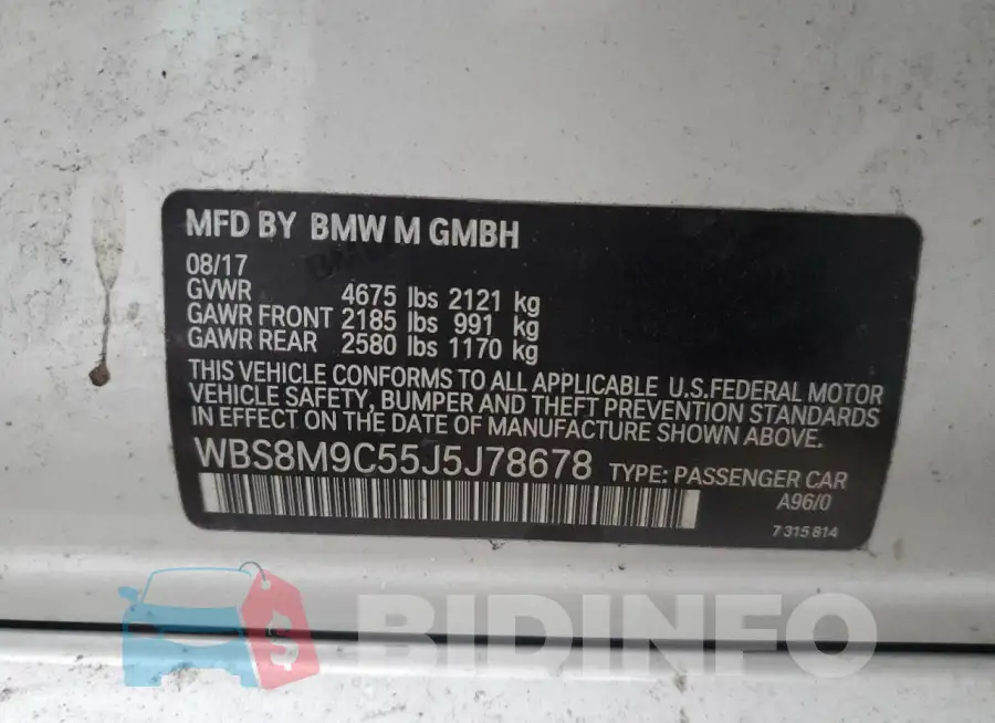 WBS8M9C55J5J78678 Photo# 12