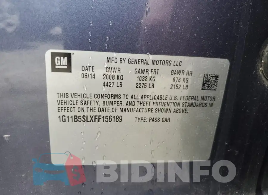 1G11B5SLXFF156189 Photo# 13