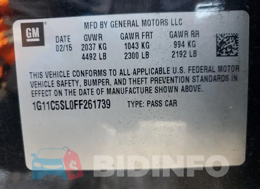 1G11C5SL0FF261739 Photo# 14