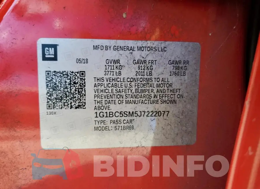 1G1BC5SM5J7222077 Photo# 13