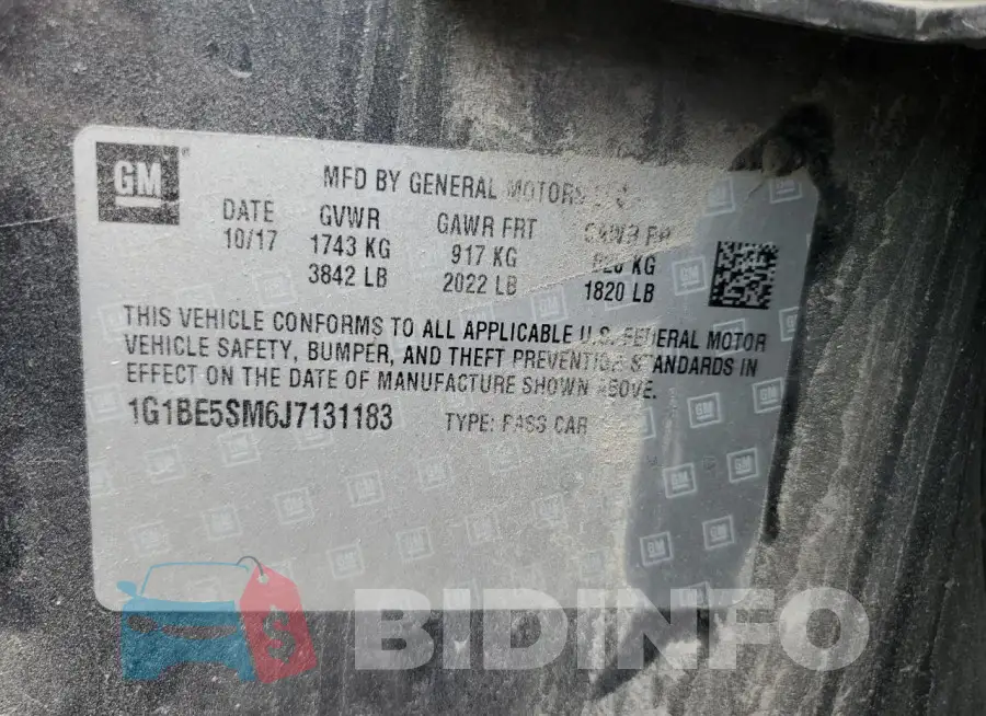 1G1BE5SM6J7131183 Photo# 12