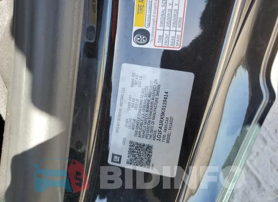 1G1FA1RX5K0119414 Photo# 13