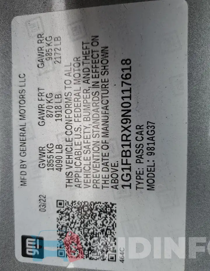 1G1FB1RX9N0117618 Photo# 12