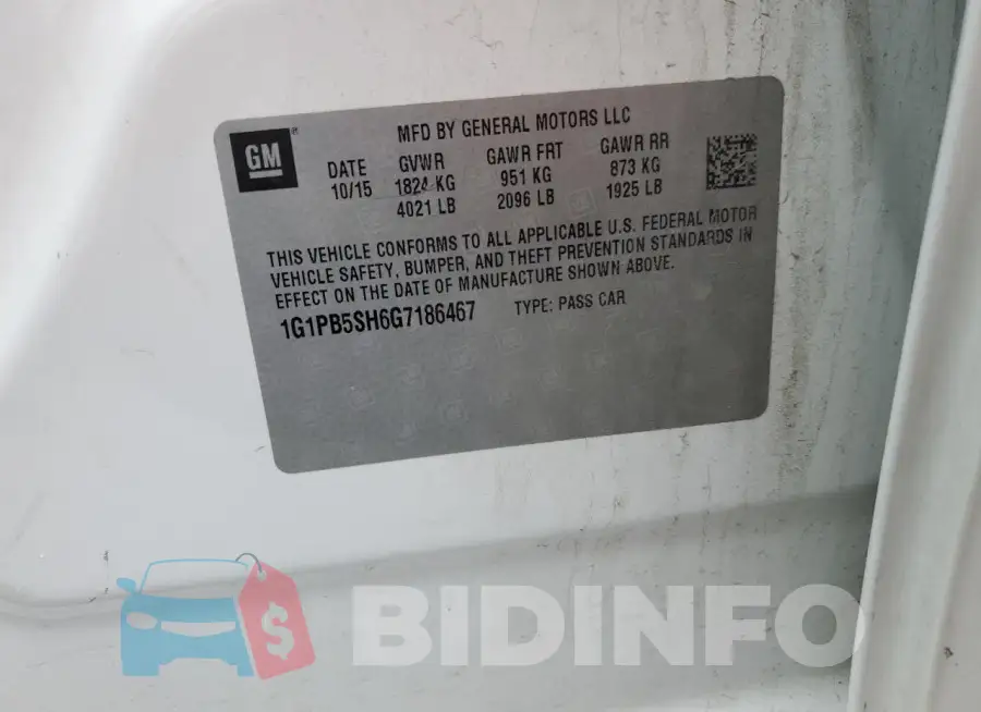 1G1PB5SH6G7186467 Photo# 12