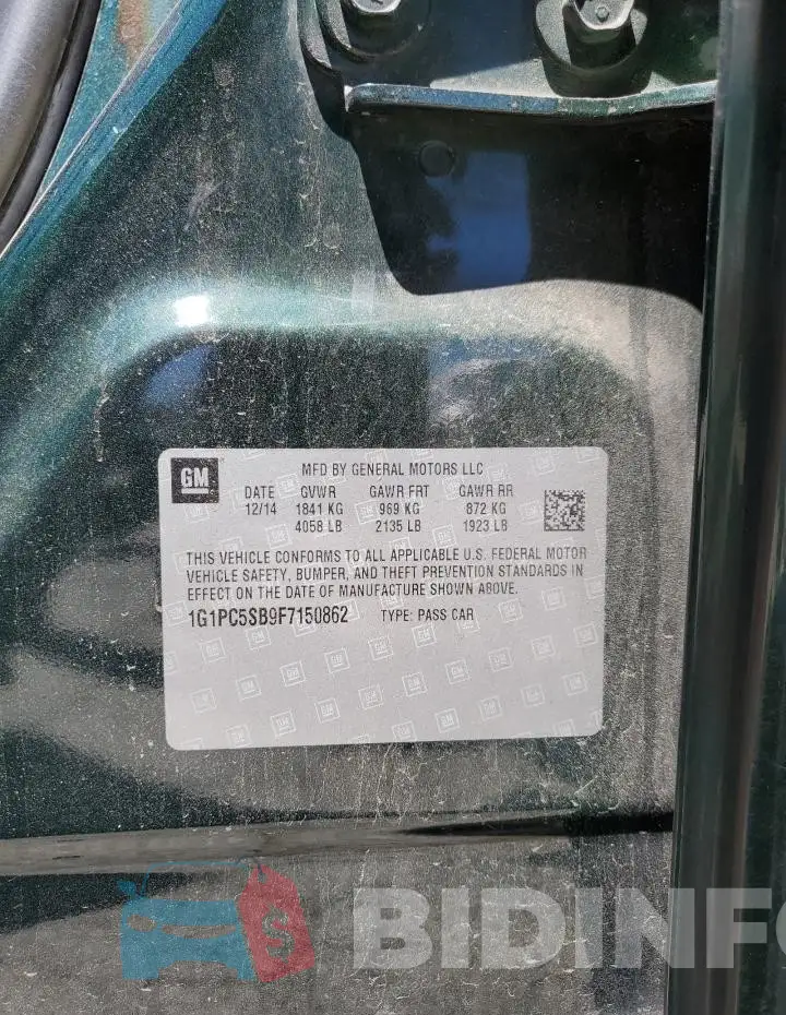 1G1PC5SB9F7150862 Photo# 13