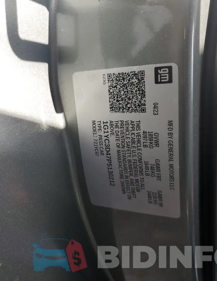 1G1YC3D47P5130212 Photo# 13