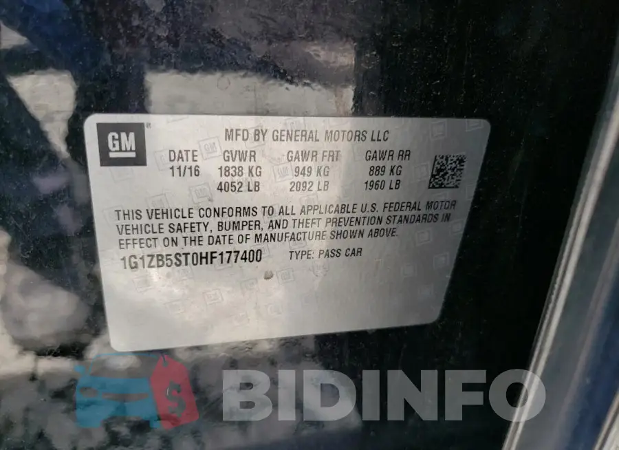 1G1ZB5ST0HF177400 Photo# 12