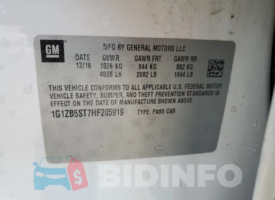 1G1ZB5ST7HF205919 Photo# 12