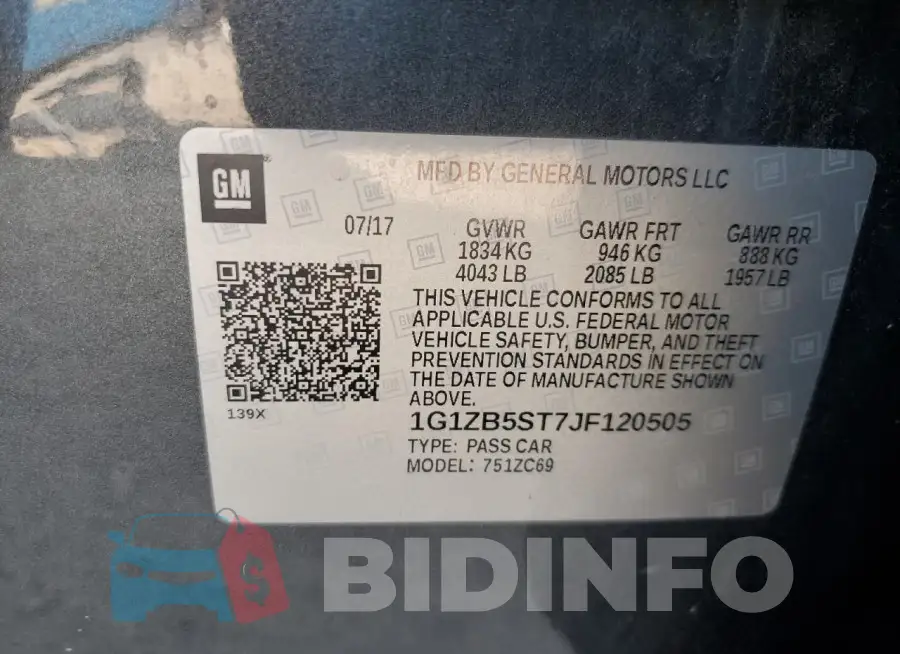 1G1ZB5ST7JF120505 Photo# 12