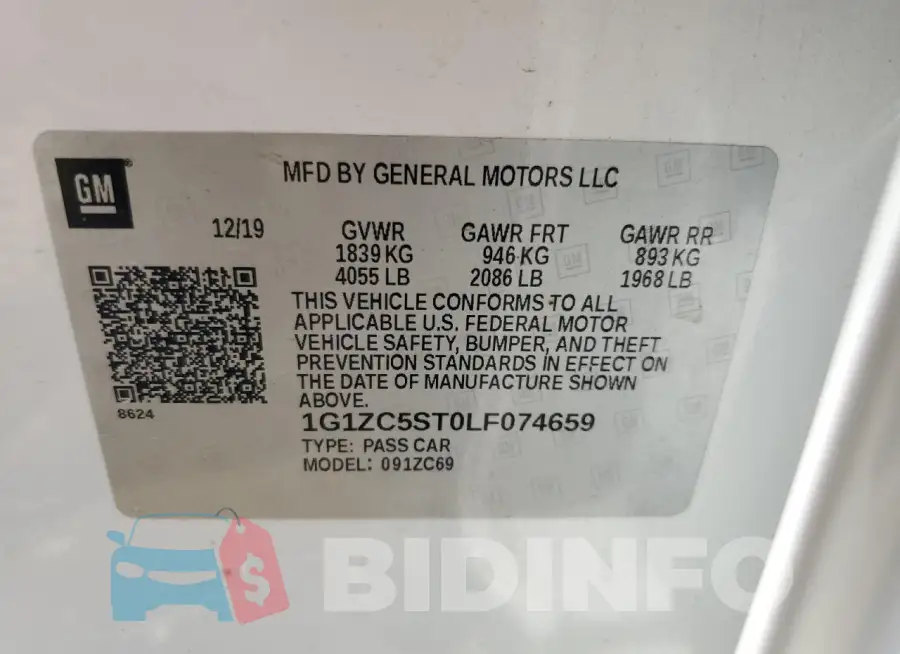1G1ZC5ST0LF074659 Photo# 13