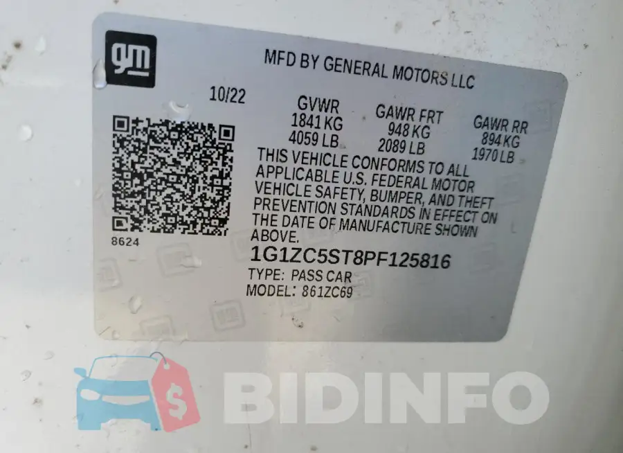 1G1ZC5ST8PF125816 Photo# 12