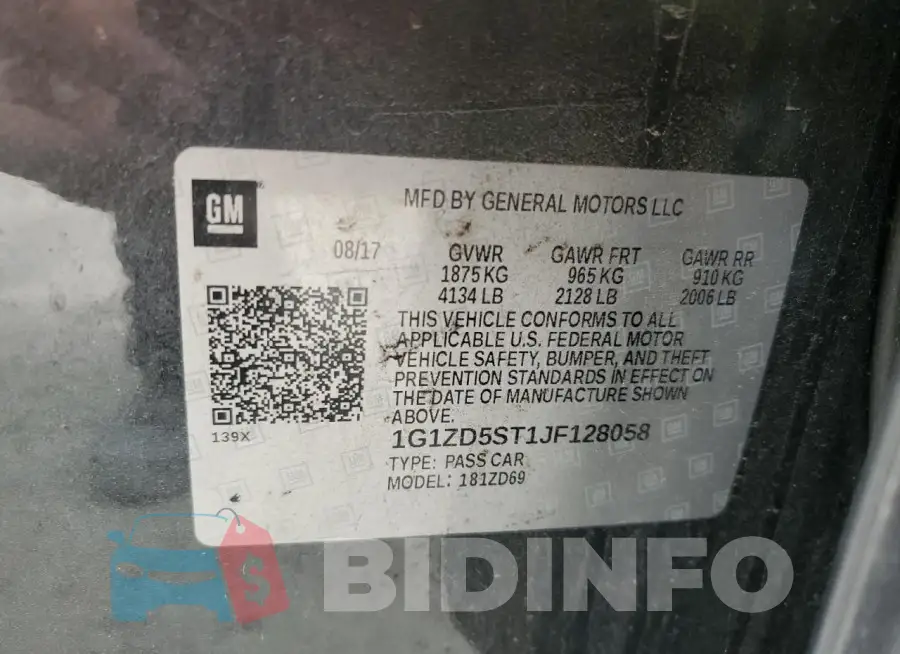 1G1ZD5ST1JF128058 Photo# 13
