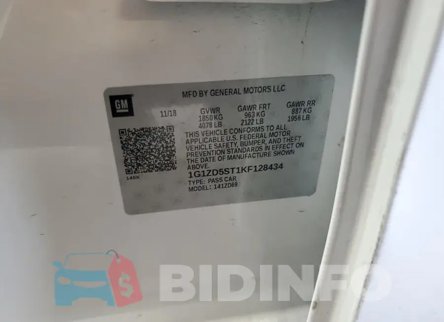 1G1ZD5ST1KF128434 Photo# 12