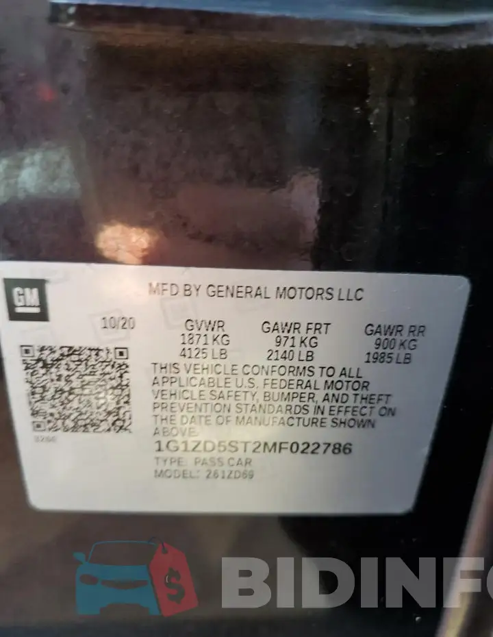 1G1ZD5ST2MF022786 Photo# 13