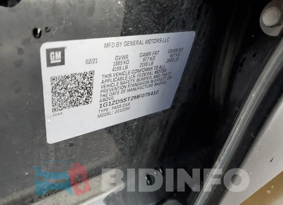 1G1ZD5ST2MF075410 Photo# 12