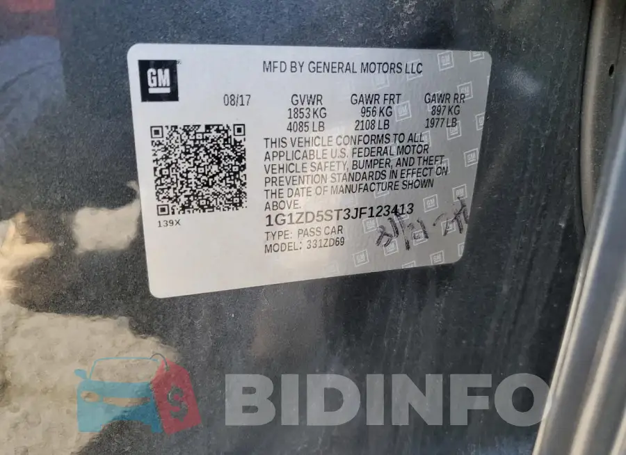 1G1ZD5ST3JF123413 Photo# 12