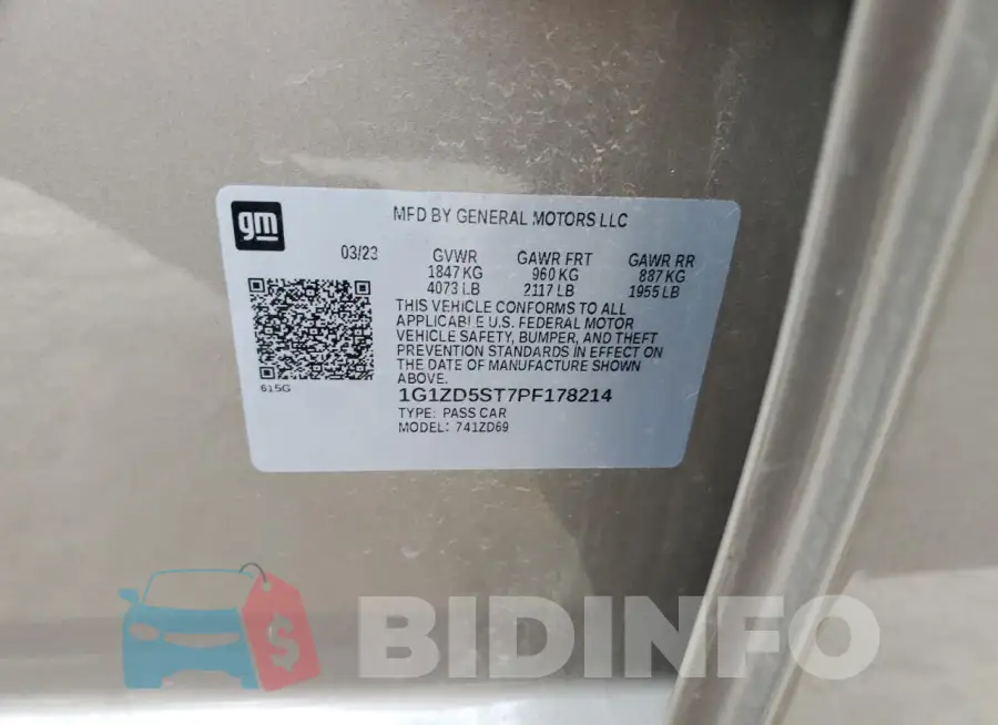 1G1ZD5ST7PF178214 Photo# 13