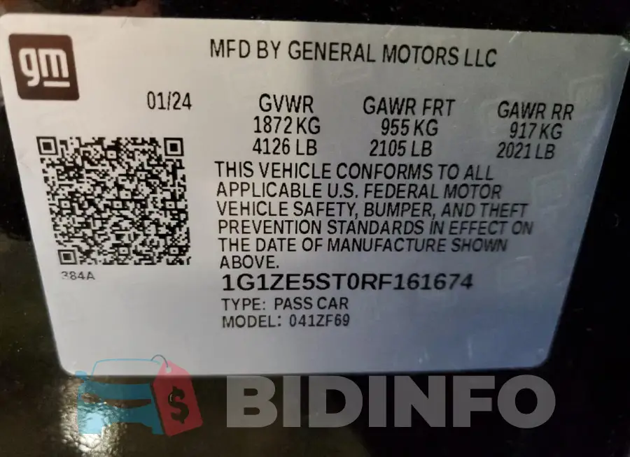 1G1ZE5ST0RF161674 Photo# 12