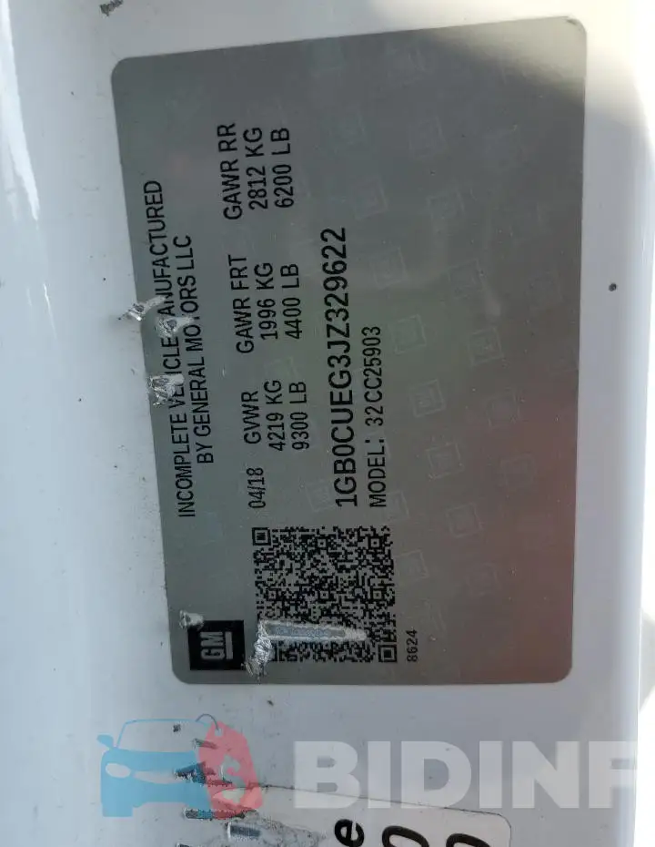 1GB0CUEG3JZ329622 Photo# 12